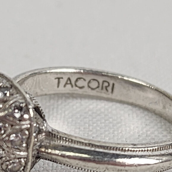 Tacori Z 925 Faux Diamond Ring Size 9 - Picture 8 of 9
